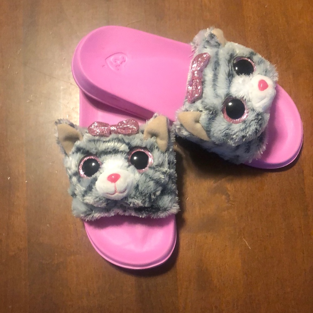 TY "Kiki the Grey Cat" Beanie Boo Slides size 4-6